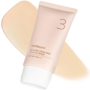 Numbuzin – N°3 Porcelain Base-Skip Tone-Up Beige SPF50+ PA++++ – 50 ml